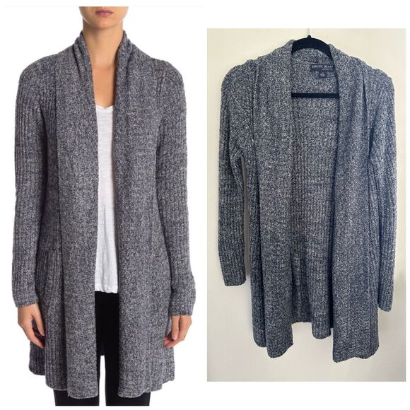 Barefoot Dreams CozyChic Lite Montecito Cardigan in Indigo Stone - Picture 1 of 7